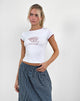 Afbeelding van Zyzy Baby Tee in Wit met Sweet Enough Graphic