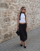 Afbeelding van MOTEL X JACQUIE Duende Midi rok in schetsmatige streep Zwart