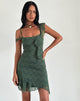 Afbeelding van Jati Mini Dress in Sage Canina Rose Lace