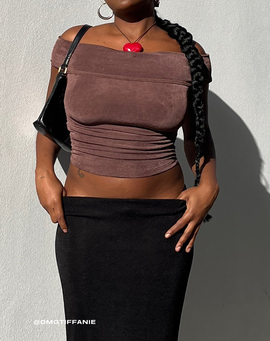 Palita Slinky Bardot Top in Peperkorrel