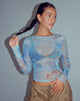 Afbeelding van Elijah Crop Top in Digi Petal Blue
