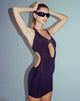 Afbeelding van Zione Mini Dress in Black Diamante Buckle