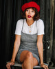 Afbeelding van Cecile Slip Dress in Charles Check Grijs