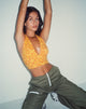 beeld van MOTEL X BARBARA Nanda Crop Top in Hibiscus Zebra Oranje