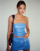 Afbeelding van Dena Corset Top in PU Azuurblauw