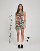 Gele Mini Jurk in Lips Green
