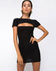 Afbeelding van Shimmie Bodycon Jurk in Fluweel Sheer Stripe