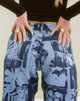 beeld van MOTEL X OLIVIA NEILL Low Rise Parallel Jean in fotocollage blauw