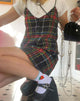 Afbeelding van Sanna Slip Dress in Plaid Rood Groen Geel en Zwart