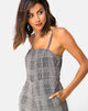 Afbeelding van Achem Culotte Jumpsuit in Charles Check Grijs