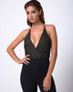 Afbeelding van Adela Bodice in Glitter Net Animal Black