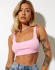 Afbeelding van Adela Crop Top in Rib Baby Pink