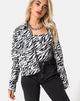 Afbeelding van Agatha Jacket in jaren 90 Zebra