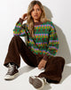 Afbeelding van Ammar Trui in Fairisle Mix Bruin