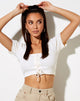 Afbeelding van Anjali Crop Top in Rib Ivoor