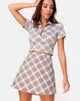 Afbeelding van Annie Rok in Grunge ruit Taupe
