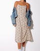 Afbeelding van Anya Midi Dress in Daisy Day Cream