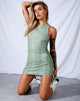 Afbeelding van Ardilla Bodycon Jurk in Lime Croc