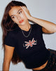 Afbeelding van Babe T-shirt in zwart London Motel Embro