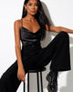 Afbeelding van Baila Crop Top in Satijn Zwart