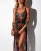 Afbeelding van Batis Maxi Dress in Mesh Gradient Cheetah Brown