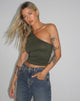 Afbeelding van Bay One Shoulder Top in Olijf