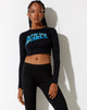 Afbeelding van Baye Crop Top in Zwart Out Of This World