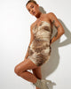 Afbeelding van Benna Bodycon Jurk in Tijgerbruin
