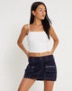 Afbeelding van Betsy MIni rok in marine met witte topsteek