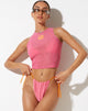 Afbeelding van Bika Vest Top in Pink Terry Hibiscus