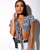 Afbeelding van Bilen Crop Top in Dalmatiër Zwart Wit