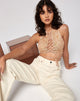 Afbeelding van Bima Crop Top in Tan Paddenstoel