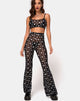 Afbeelding van Herlom Flare Broek in Over the Moon Zwart met Glitter