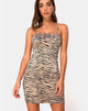 Afbeelding van Boco Bodycon Jurk in 90s Zebra Taupe