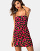 Afbeelding van Boco Bodycon Jurk in Rood Bloeiend