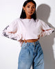 Afbeelding van Boli Crop Tee in Blush Pink Dragon