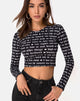 Afbeelding van Bonnie Crop Top in Zwart Love At First Swipe