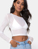 Afbeelding van Bonnie Crop Top in Ivory Net