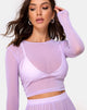 Afbeelding van Bonnie Crop Top in Net Lila