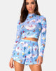 Afbeelding van Boris Short in Mesh Blue Butterfly