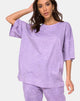 Afbeelding van Botec T-shirt in paars Acid Wash