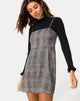 Afbeelding van Boyasly Mini jurk in Charles Check Grijs