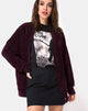 Afbeelding van Boyfriend vest in Chenille Plum