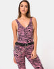 Afbeelding van Brista Catsuit in Zips Zebra Roze