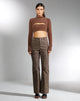 Afbeelding van MOTEL X IRIS Bukian Cropped Trui in Gebreid Bruin