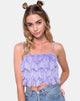 Afbeelding van Cadence Crop Top in imitatiebont Lila