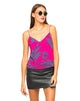 Afbeelding van Motel Slim Cami Top in Tweekleurig Bloemen Framboos