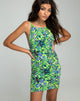 Afbeelding van Canna Bodycon Jurk in Fluro Flower Citrus
