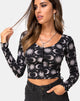 Afbeelding van Carla Crop Top in Maanlicht Zwart