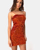 Afbeelding van Cecile Slip Dress in Fluweel Rust Sequin